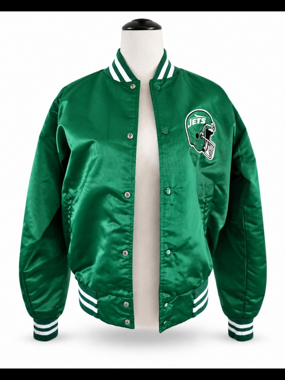 Vintage New York Jets Satin Varsity Jackets Mens L Chalk Line USA NFL